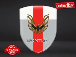 Pontiac Etiqueta Impermeable Máximo Duradero Estilo Pro Diseño